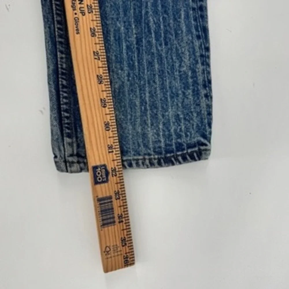 Vintage Levi's 501xx Hickory Pinstripe Jeans Mens 28x32 Blue USA Button Fly Rare